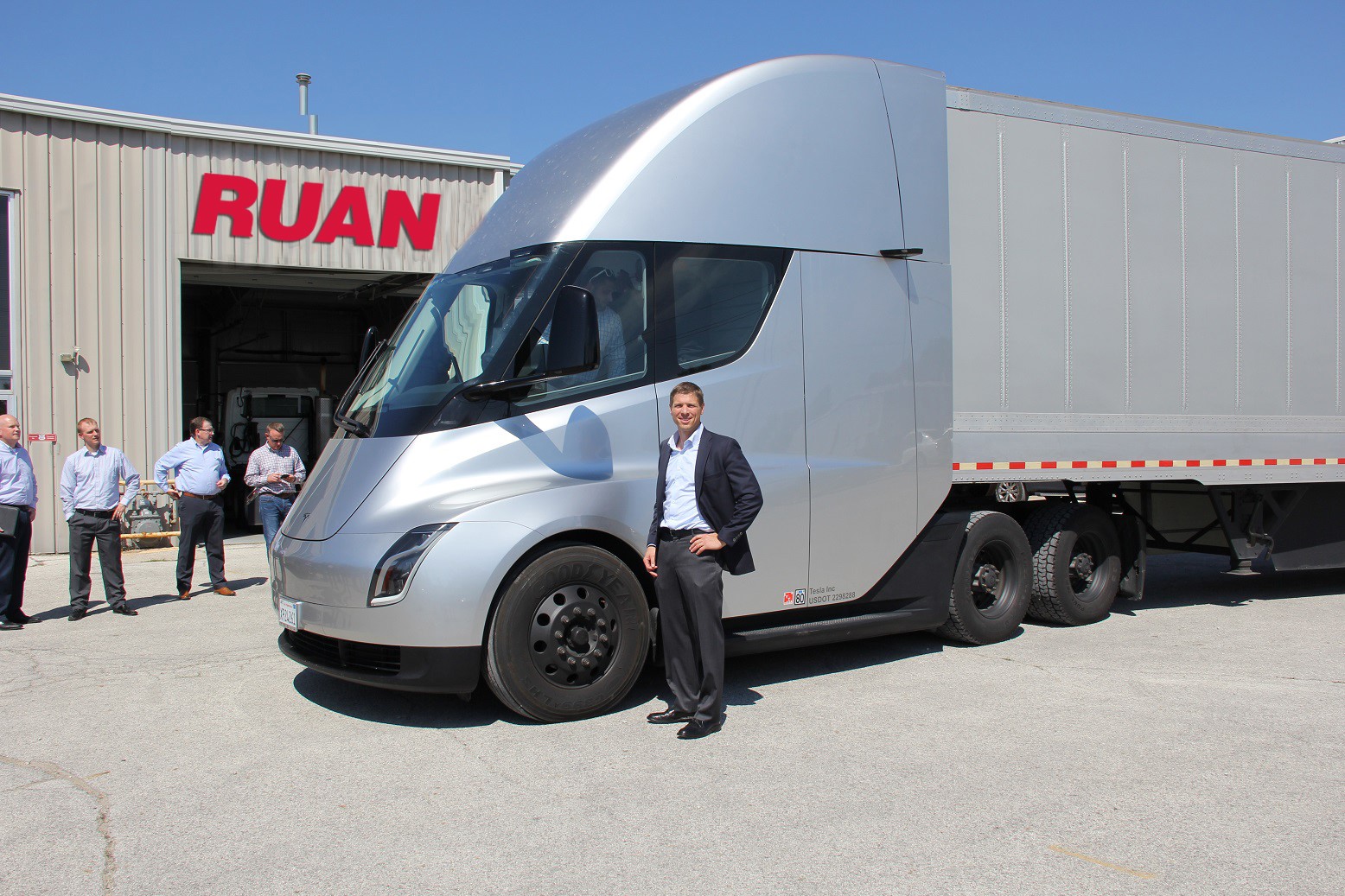 Ruan CEO with Tesla semi