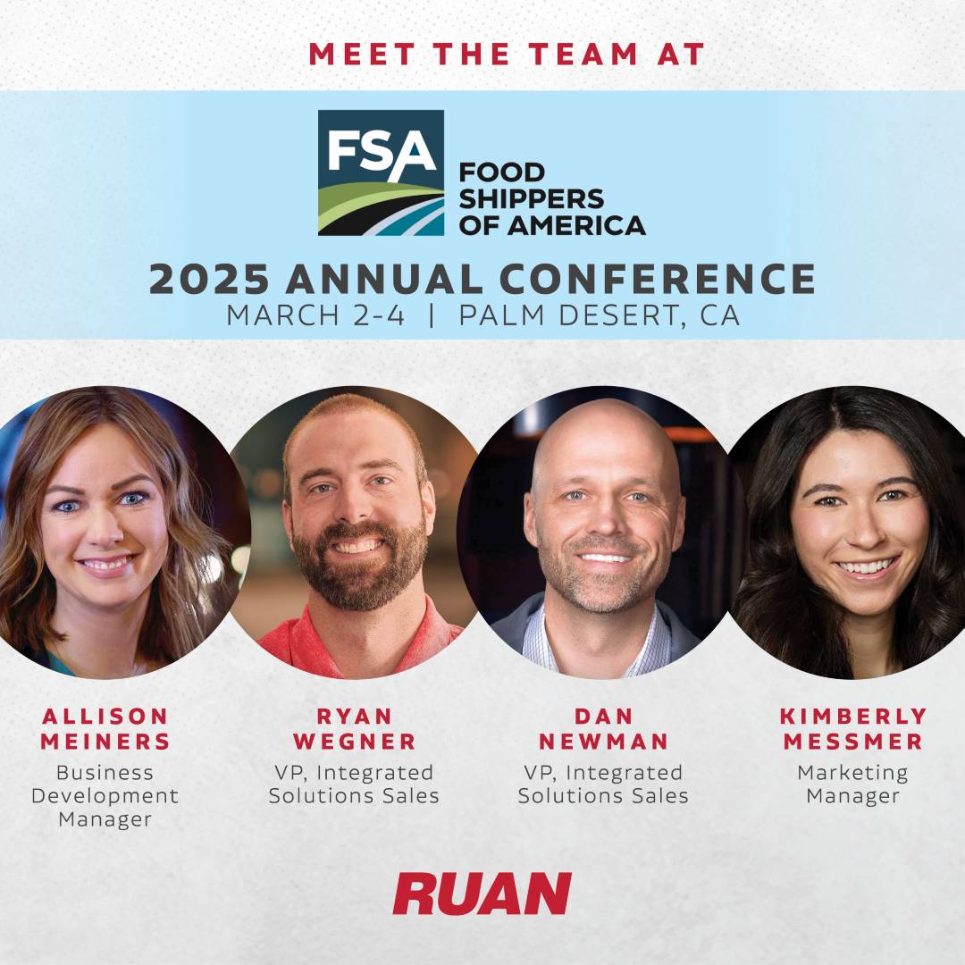 Ruan is Attending the Food Shippers of America Annual Conference